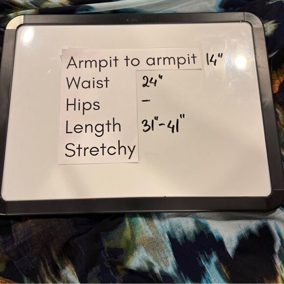 Simply Vera v-neck watercolor sleeveless a-line dress size petite extra small - Picture 9 of 13